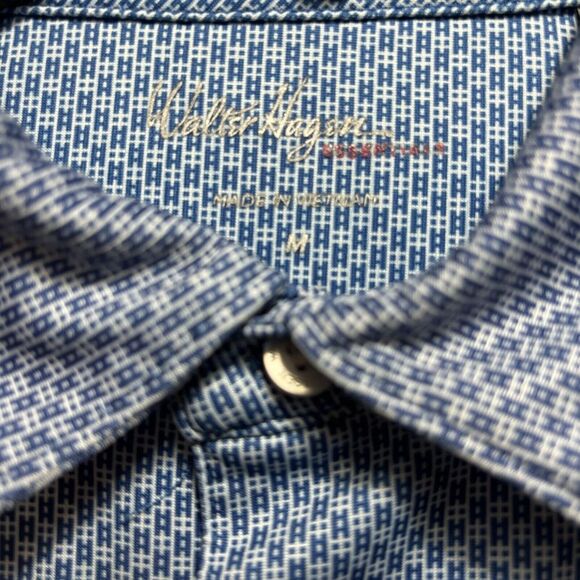 Walter Hagen Golf Polo Shirt Men's Medium Blue Short Sleeve Stretch lightweight - Picture 8 of 9